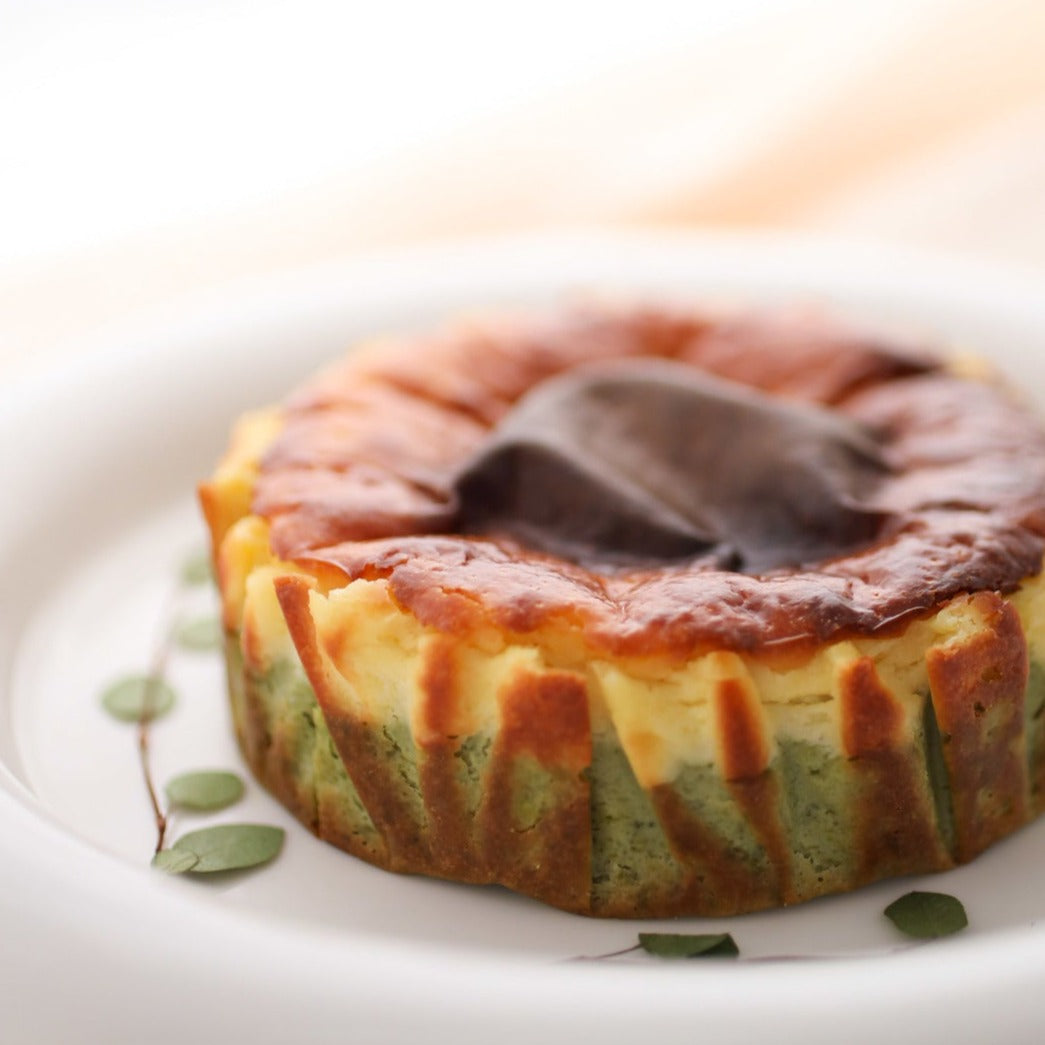 Matcha Matcha: Burnt Basque Cheesecake with Mochi