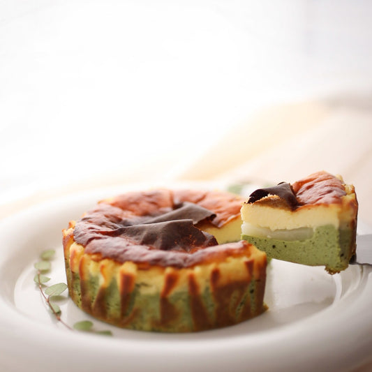 Matcha Matcha: Burnt Basque Cheesecake with Mochi
