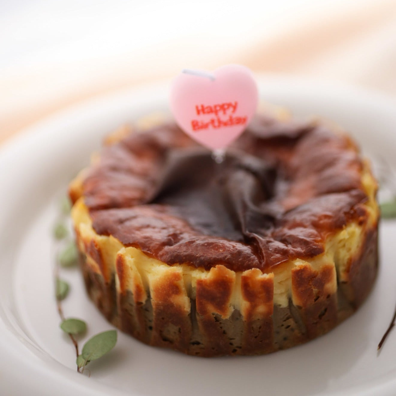 Classic Hojicha: Burnt Basque Cheesecake with Mochi